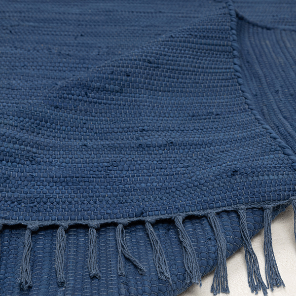 Teppich Happy Cotton - Baumwolle - Blau - 40 x 60 cm