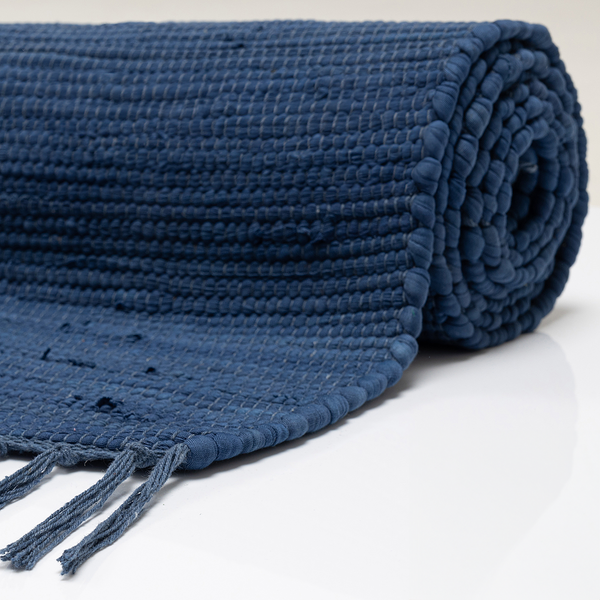 Teppich Happy Cotton - Baumwolle - Blau - 40 x 60 cm