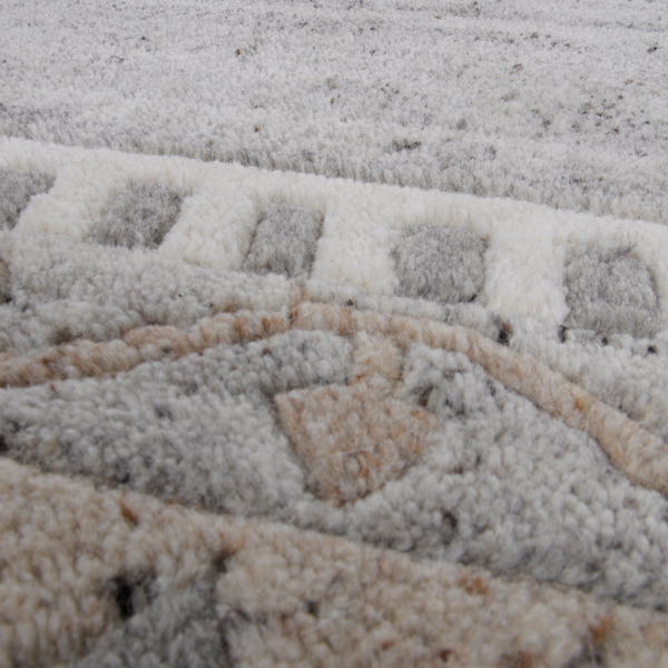 Wollteppich Nakarta 6030 - Schurwolle - Grau - 60 x 90 cm