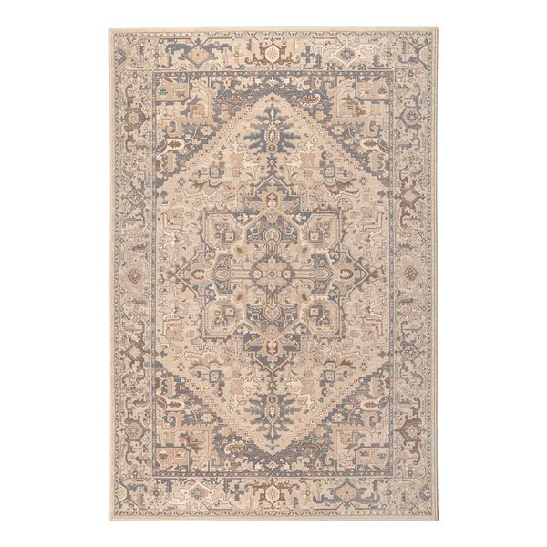 Wollteppich Floresti VII - Schurwolle - Beige - 80 x 150 cm