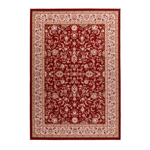 Wollteppich Dolna - 100 % Schurwolle - Rot - 133 x 190 cm