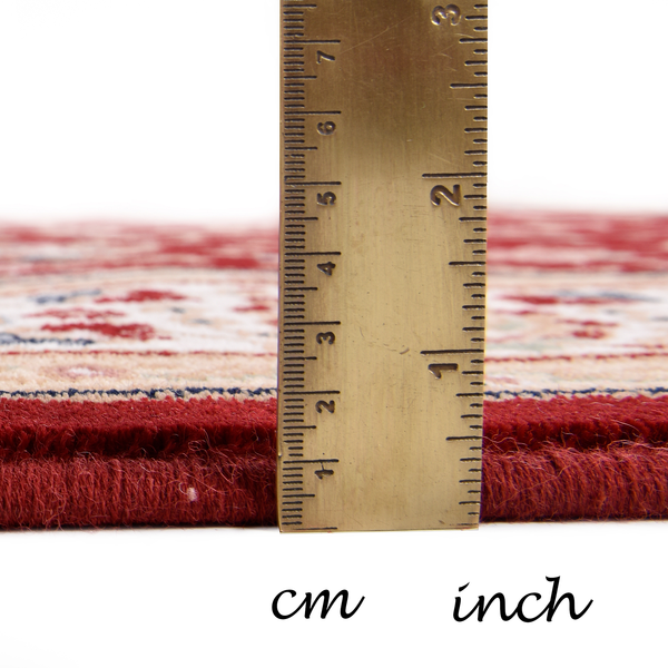 Wollteppich Dolna - 100 % Schurwolle - Rot - 133 x 190 cm