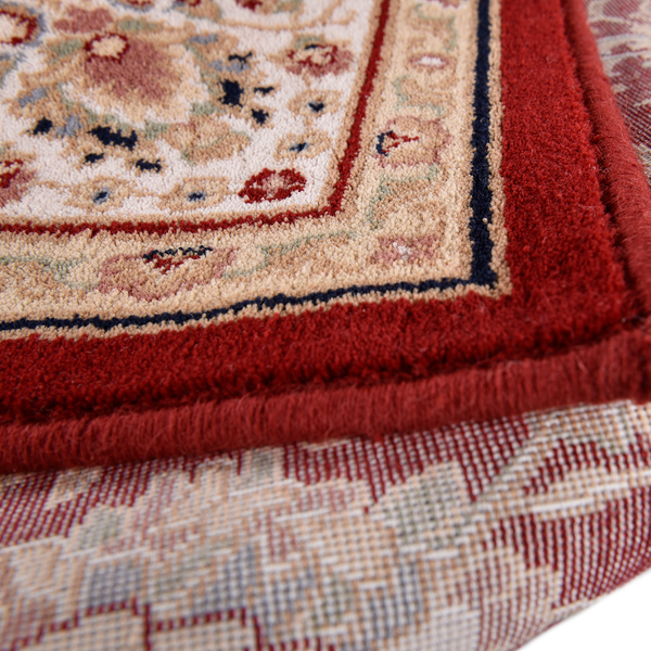 Wollteppich Dolna - 100 % Schurwolle - Rot - 133 x 190 cm