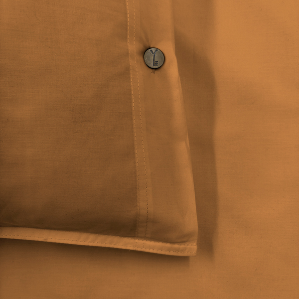 Bettwäsche Percale - Baumwolle Perkal - Cognac - 135 x 200 cm + Kissen 80 x 80 cm