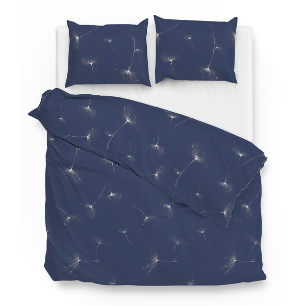 Bettwäsche Wertz - Baumwollstoff - Blau - 260 x 220 cm + 2 Kissen 60 x 70 cm