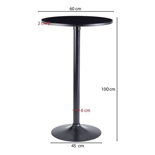 Bistrotisch Fungino - Schwarz