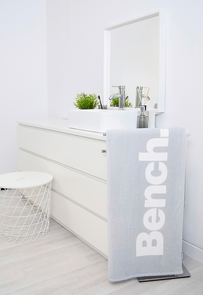 Handtuch Bench II - Baumwollstoff - Grau