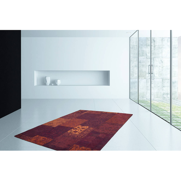 Kurzflorteppich Symphony 160 - Baumwolle - Chenille - Rot - 80 x 150 cm