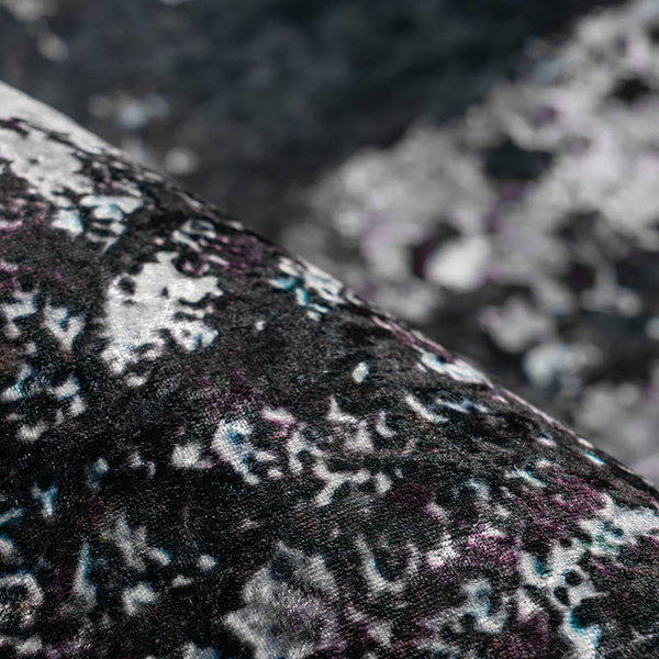 Kurzflorteppich Rhodin 625 - Polyester - Schwarz / Weiß - 80 x 150 cm
