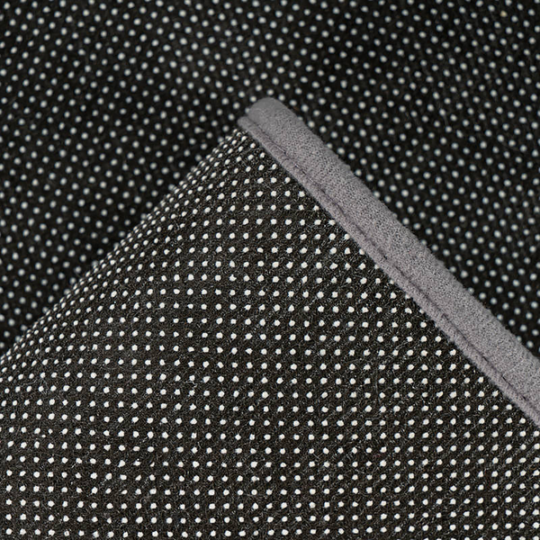 Kurzflorteppich Rhodin 625 - Polyester - Schwarz / Weiß - 80 x 150 cm