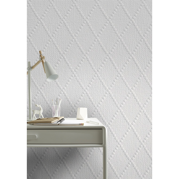 Vliestapete Wieber All Over - Grau - 0,52m  x 10,05m  x 0,02m