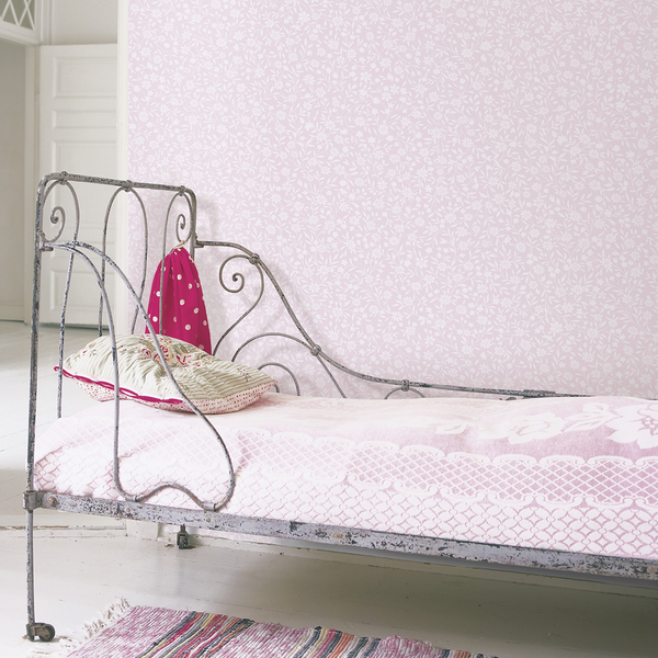 Vliestapete All-Over Floral II - Pink - 0,52m  x 10,05m  x 0,02m