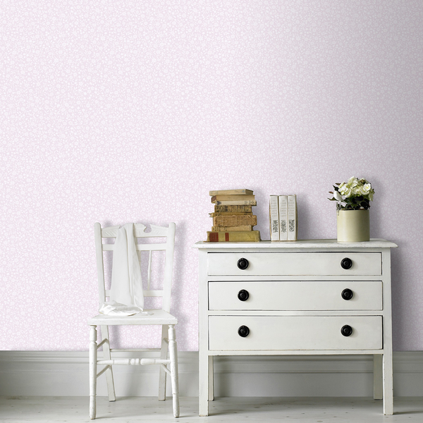 Vliestapete All-Over Floral II - Pink - 0,52m  x 10,05m  x 0,02m
