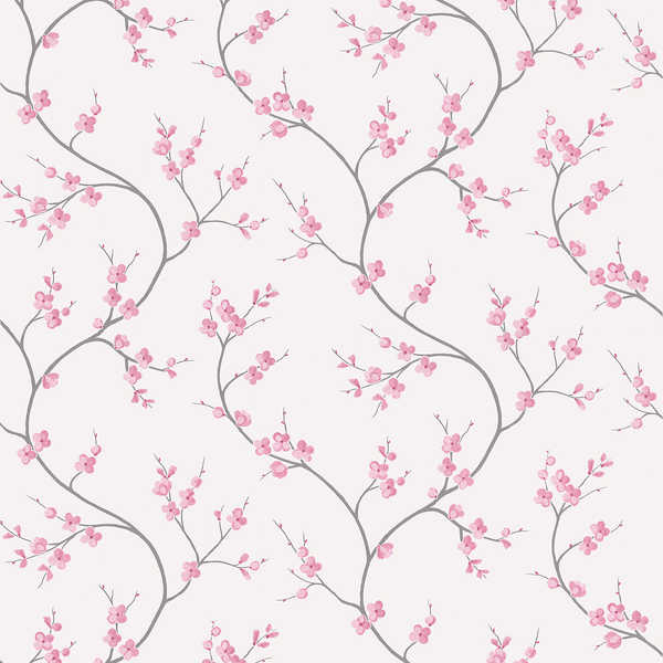 Vliestapete Blossem - Pink - 0,52m  x 10,05m  x 0,02m
