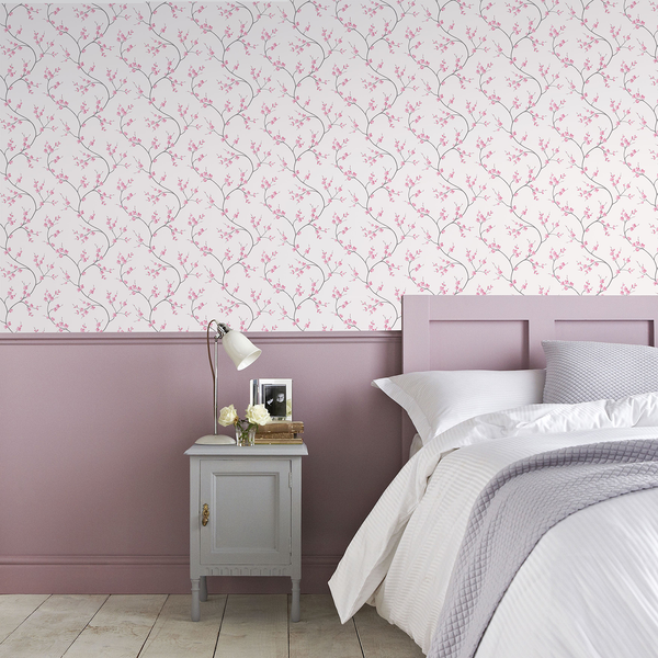 Vliestapete Blossem - Pink - 0,52m  x 10,05m  x 0,02m