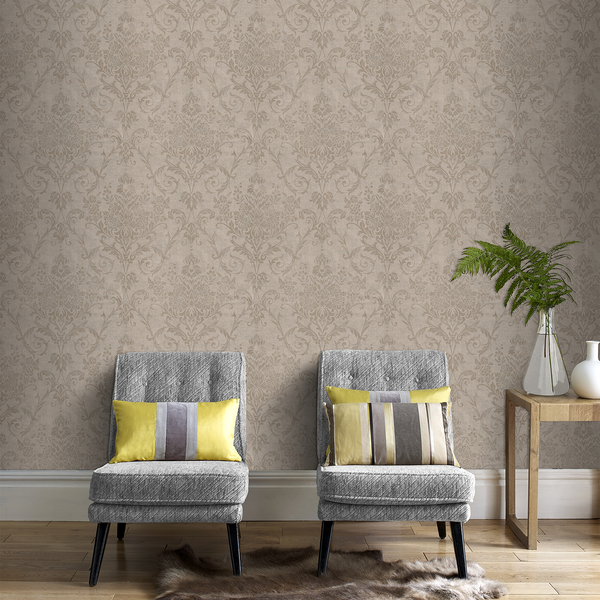 Vliestapete Versailles - Braun - 0,52m  x 10,05m  x 0,02m