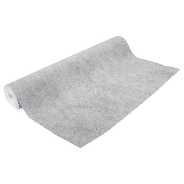 Vliestapete Concrete Beton - Grau - 0,52m  x 10,05m  x 0,02m - Alu gebürstet