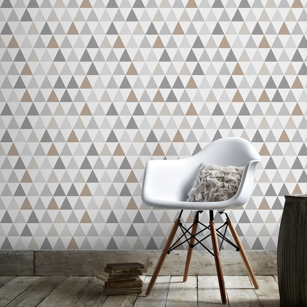 Vliestapete Tarek - Grau - 0,52m  x 10,05m  x 0,02m