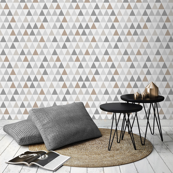 Vliestapete Tarek - Grau - 0,52m  x 10,05m  x 0,02m