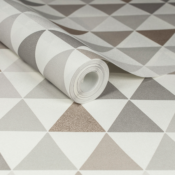 Vliestapete Tarek - Grau - 0,52m  x 10,05m  x 0,02m