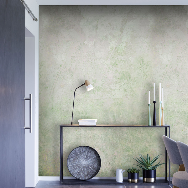 Vlies Fototapete Pure Nature Concrete - Grün - 1,5m  x 2,8m  x 0,02m