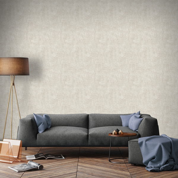 Vliestapete Fabric Zara - Beige - 0,52m  x 10,05m  x 0,02m - Beige