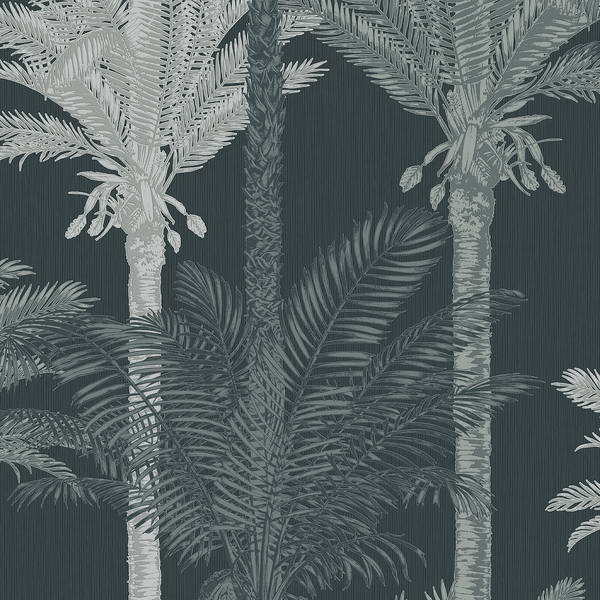 Vliestapete Palm Exotique - Grün - 0,52m  x 10,05m  x 0,02m - Grün