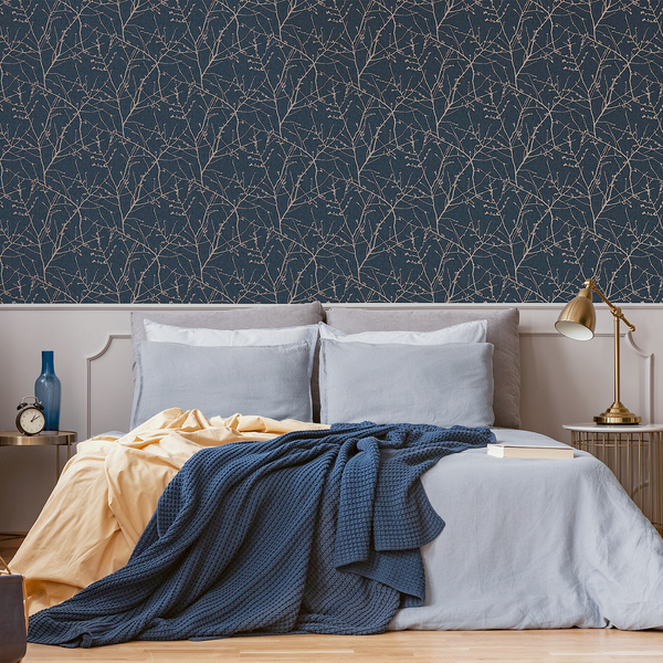 Vliestapete Innocence - Blau - 0,52m  x 10,05m  x 0,02m