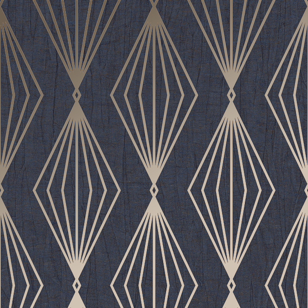 Vliestapete Marquise Geo Saphire - Blau - 0,52m  x 10,05m  x 0,02m
