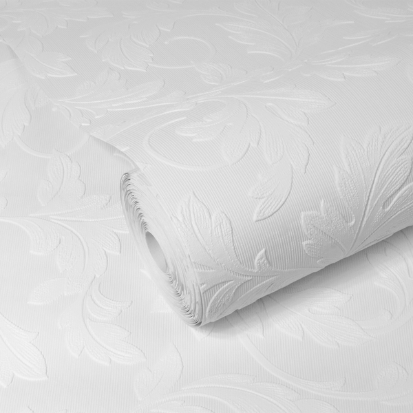 Vliestapete Acanthus - Grau - 0,52m  x 10,05m  x 0,02m