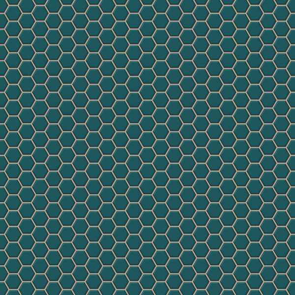 Vliestapete Hexagon Chic - Grün - 0,52m  x 10,05m  x 0,02m - Grün
