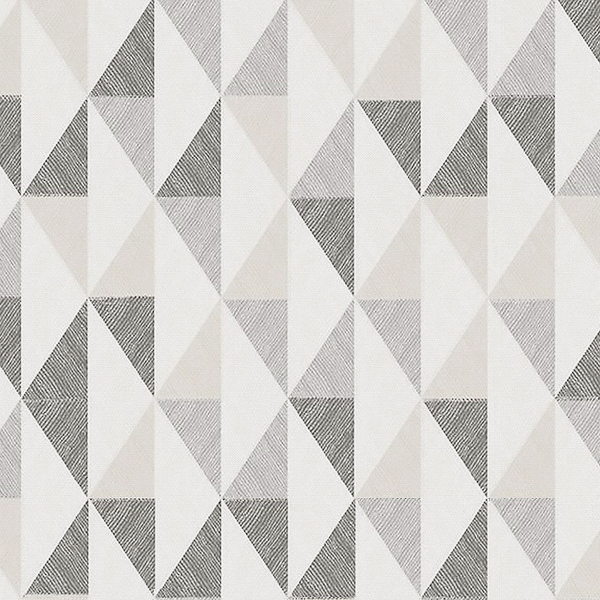 Vliestapete Geometrisch Leinen - Beige - 0,52m  x 10,05m  x 0,02m - Beige / Braun