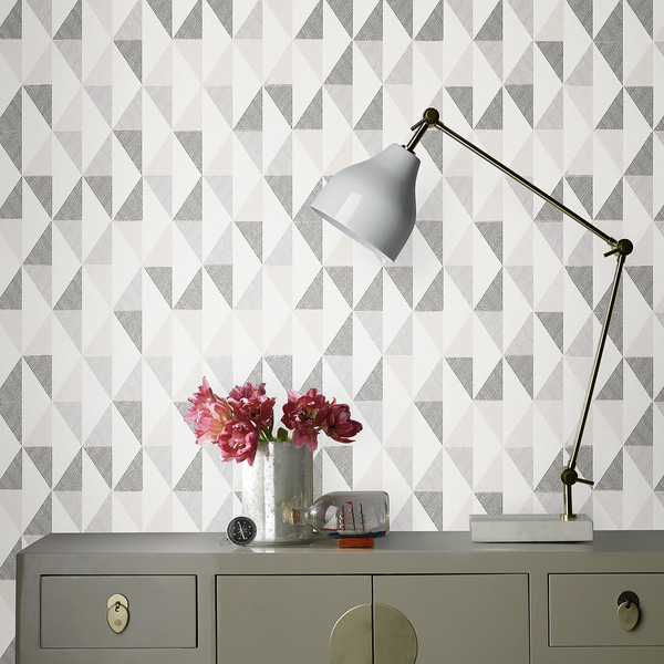Vliestapete Geometrisch Leinen - Beige - 0,52m  x 10,05m  x 0,02m - Beige / Braun
