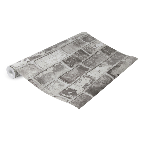 Vliestapete Vtwonen Bricks Grau - Grau - 0,52m  x 10,05m  x 0,02m