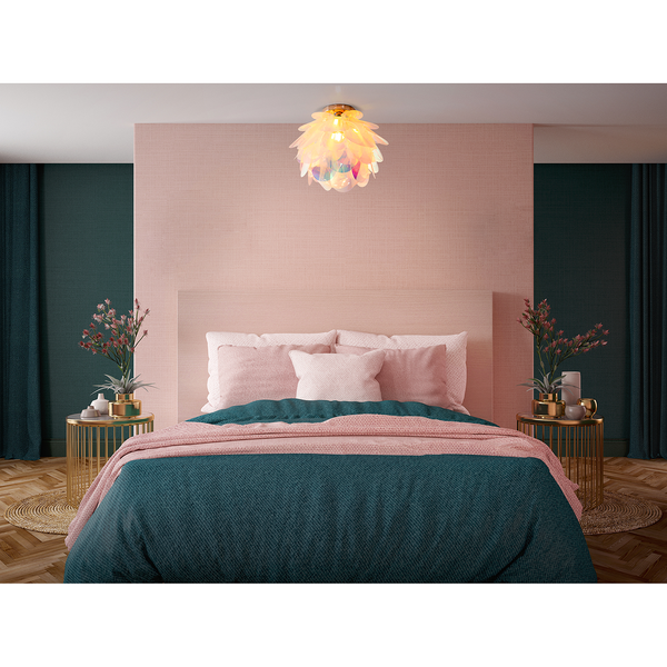 Deckenleuchte Fora II - Polyester PVC / Eisen - 1-flammig