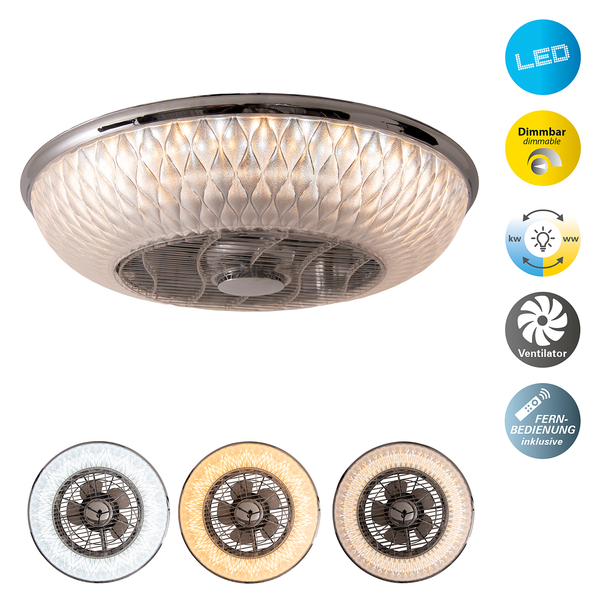 LED-Deckenleuchte Viento - Acrylglas / Eisen - 1-flammig