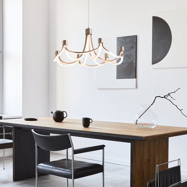 LED-Pendelleuchte Festos - Aluminium - 11-flammig
