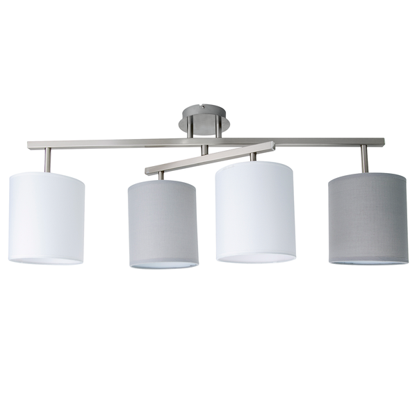 Deckenleuchte Tilde - Mischgewebe / Stahl - 4-flammig