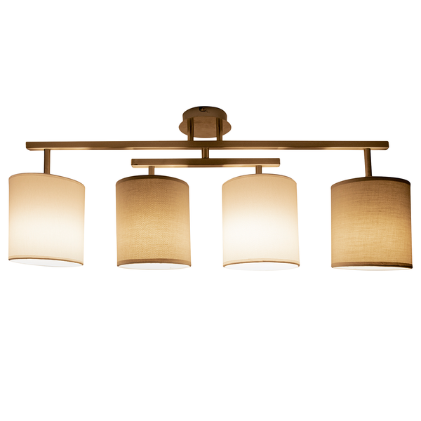 Deckenleuchte Tilde - Mischgewebe / Stahl - 4-flammig