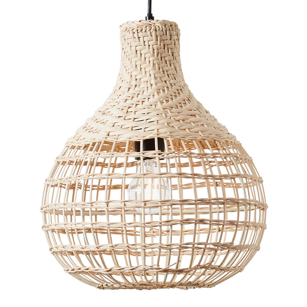 Pendelleuchte Southsea - Rattan / Eisen - 1-flammig