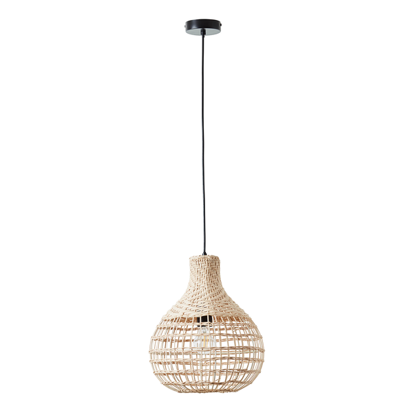 Pendelleuchte Southsea - Rattan / Eisen - 1-flammig