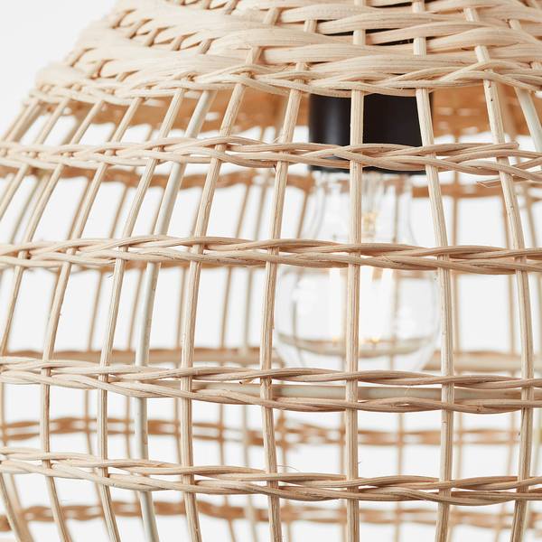 Pendelleuchte Southsea - Rattan / Eisen - 1-flammig