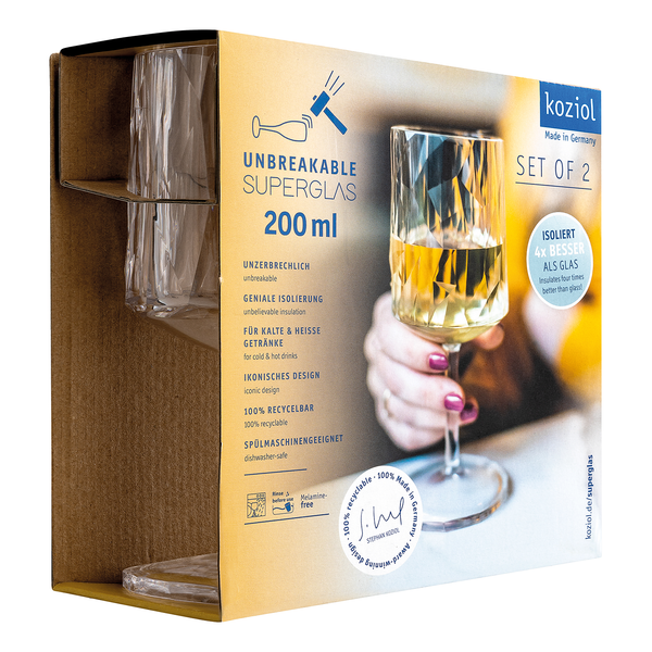 Superglas Club No. 9 (2er-Set) - Kunststoff - Fassungsvermögen: 0.2 L - Crystal Clear