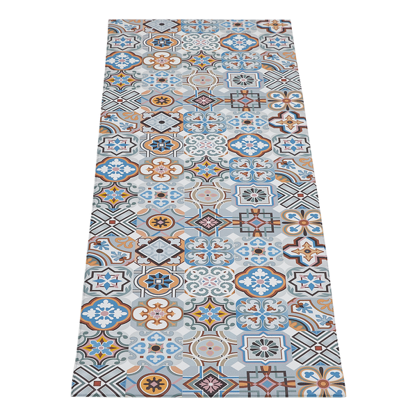 Läufer Marrakesch - Polyvinylchlorid - Blau / Beige - 70 x 200 cm