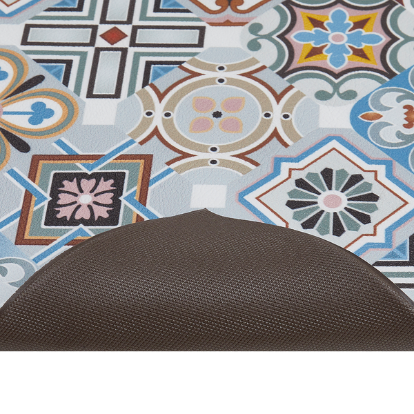 Läufer Marrakesch - Polyvinylchlorid - Blau / Beige - 70 x 200 cm