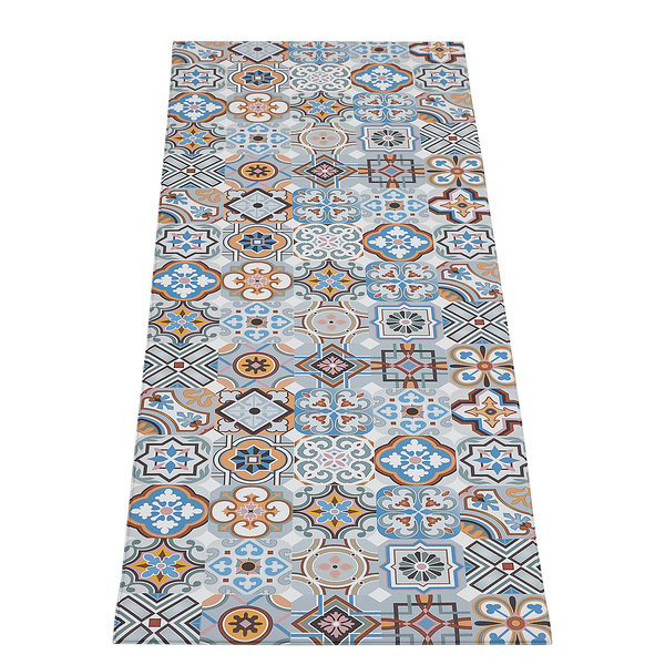 Läufer Marrakesch - Polyvinylchlorid - Blau / Beige - 70 x 200 cm