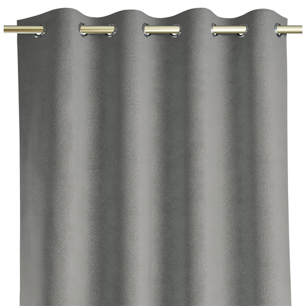 Ösenvorhang Amari - Polyester - Grau