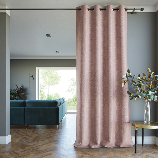 Ösenvorhang Amari - Polyester - Rosa