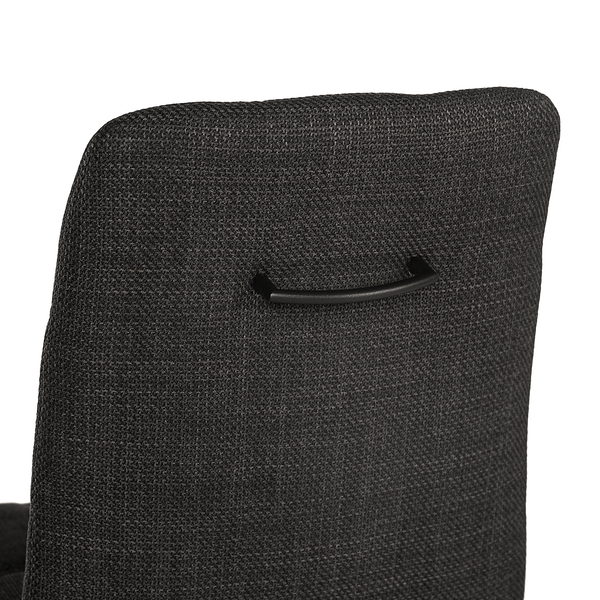 Esszimmerstuhl Specter 2er-Set - Webstoff / Eisen - Anthrazit / Schwarz
