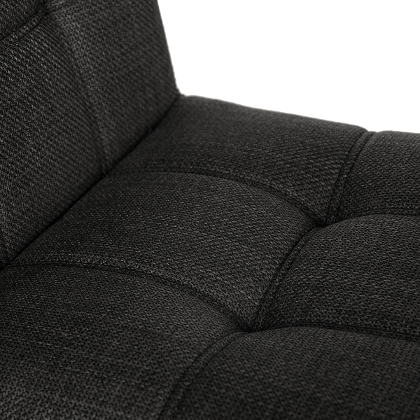 Esszimmerstuhl Specter 2er-Set - Webstoff / Eisen - Anthrazit / Schwarz